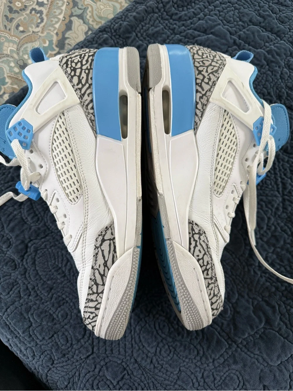 Air Jordan Retro Style White & University Blue Sneakers